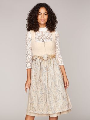 Beiges Dirndl mit zwei Schürzen Beiges Dirndl mit zwei Schürzen