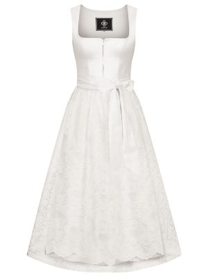 Langes Hochzeits-Dirndl in Cremeweiß Langes Hochzeits-Dirndl in Cremeweiß