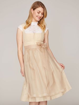 Beiges Dirndl mit zwei Schürzen Beiges Dirndl mit zwei Schürzen