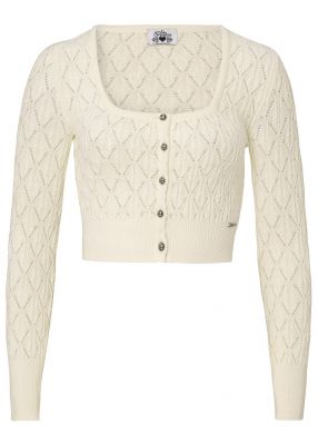 Strickjacke mit kurzem Schnitt Strickjacke mit kurzem Schnitt