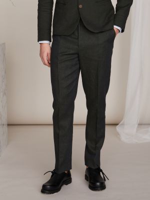 Flaschengrüne Herrenhose aus Leinen Flaschengrüne Herrenhose aus Leinen