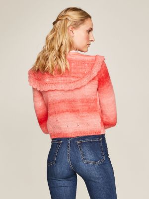Moderne Strickjacke in Koralle Moderne Strickjacke in Koralle