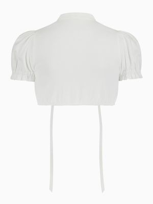 Weiße Dirndlbluse mit Puffärmeln Weiße Dirndlbluse mit Puffärmeln