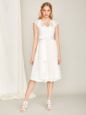 Dirndl in Cremeweiß mit Wendeschürze Dirndl in Cremeweiß mit Wendeschürze