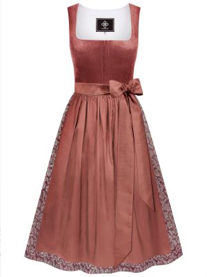 Pflaumen-farbenes Dirndl mit zwei Schürzen Pflaumen-farbenes Dirndl mit zwei Schürzen