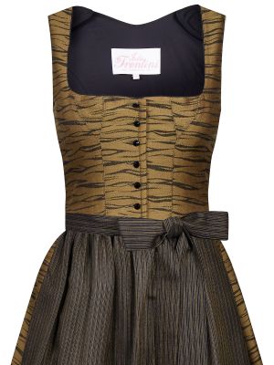 Tabak-farbenes Dirndl mit Tigerprint Tabak-farbenes Dirndl mit Tigerprint