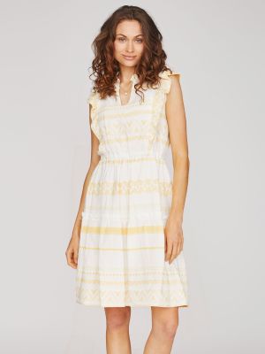 Weiß-gelbes Kleid Weiß-gelbes Kleid
