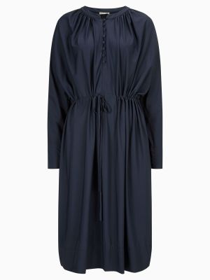 Dunkelblaues Oversize-Kleid mit Knopfleiste Dunkelblaues Oversize-Kleid mit Knopfleiste