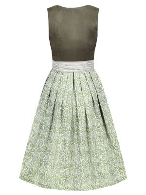 Khaki grünes Dirndl im Animalprint mit zwei Schürzen Khaki grünes Dirndl im Animalprint mit zwei Schürzen