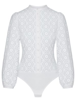 Weißer Body mit Stickerei Weißer Body mit Stickerei