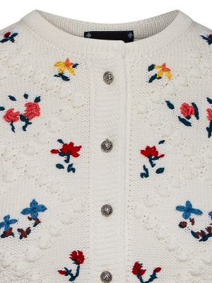 Strickjacke mit aufwendiger Blumenstickerei Strickjacke mit aufwendiger Blumenstickerei