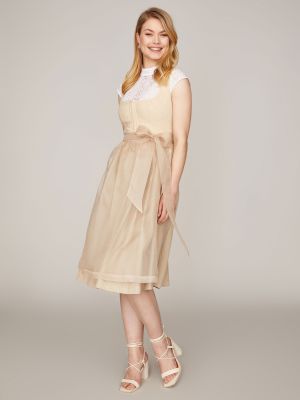 Beiges Dirndl mit zwei Schürzen Beiges Dirndl mit zwei Schürzen