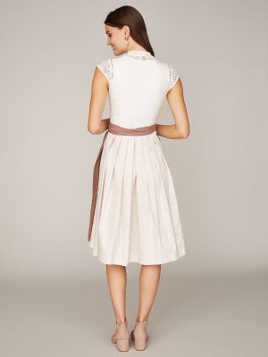 Cremeweißes Dirndl mit 2 Schürzen Cremeweißes Dirndl mit 2 Schürzen
