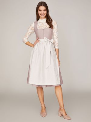 Lavendelfarbenes Dirndl mit 2 Schürzen Lavendelfarbenes Dirndl mit 2 Schürzen