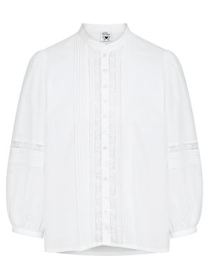 Weiße Bluse mit Häkelspitze Weiße Bluse mit Häkelspitze