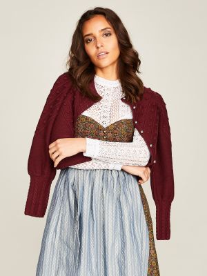 Strickjacke mit Puffarm Strickjacke mit Puffarm