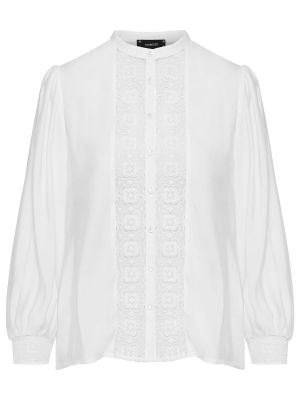 Weiße Bluse mit Spitze Weiße Bluse mit Spitze