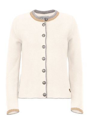 Creme-farbene Strickjacke Creme-farbene Strickjacke