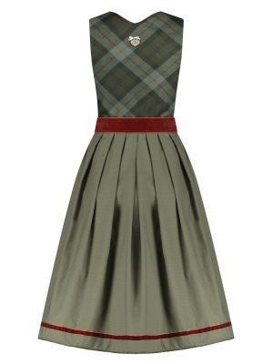 Olivgrünes Dirndl mit Karomuster Olivgrünes Dirndl mit Karomuster