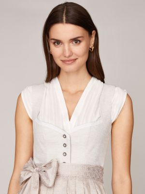 Cremefarbene Dirndlbluse Cremefarbene Dirndlbluse