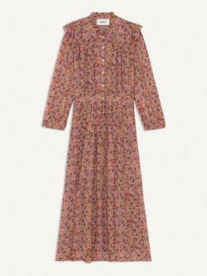 Chiffonkleid mit Blumenmuster und Rüschen Chiffonkleid mit Blumenmuster und Rüschen
