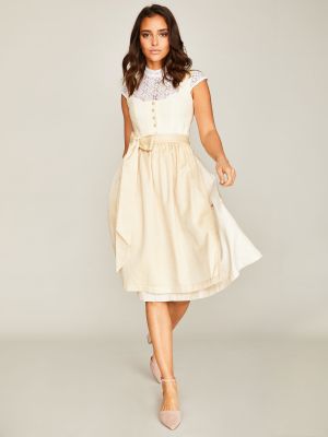 Hellgelbes Dirndl mit zwei Schürzen Hellgelbes Dirndl mit zwei Schürzen