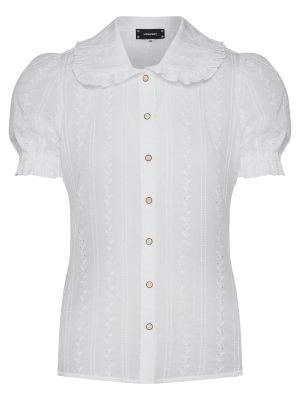 Kurzarm Bluse aus Lochstickerei Kurzarm Bluse aus Lochstickerei