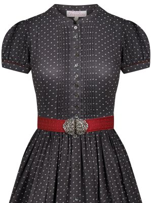 Schwarzes Kleid mit Streublumenmuster Schwarzes Kleid mit Streublumenmuster