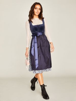 Dunkelblaues Dirndl mit zwei Schürzen Dunkelblaues Dirndl mit zwei Schürzen
